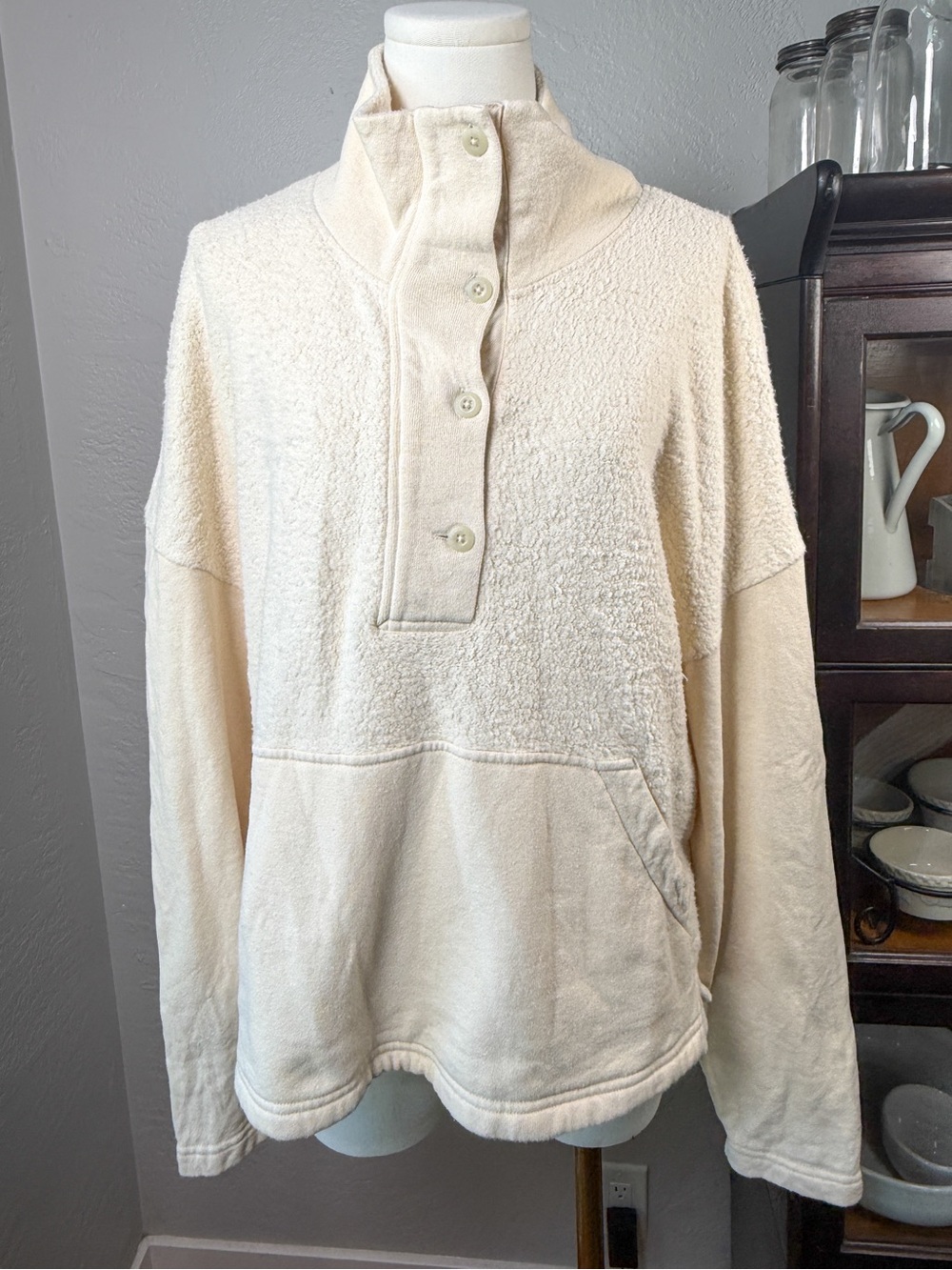 REI Co-op Wallace Lake Fleece Pullover Cream Size S